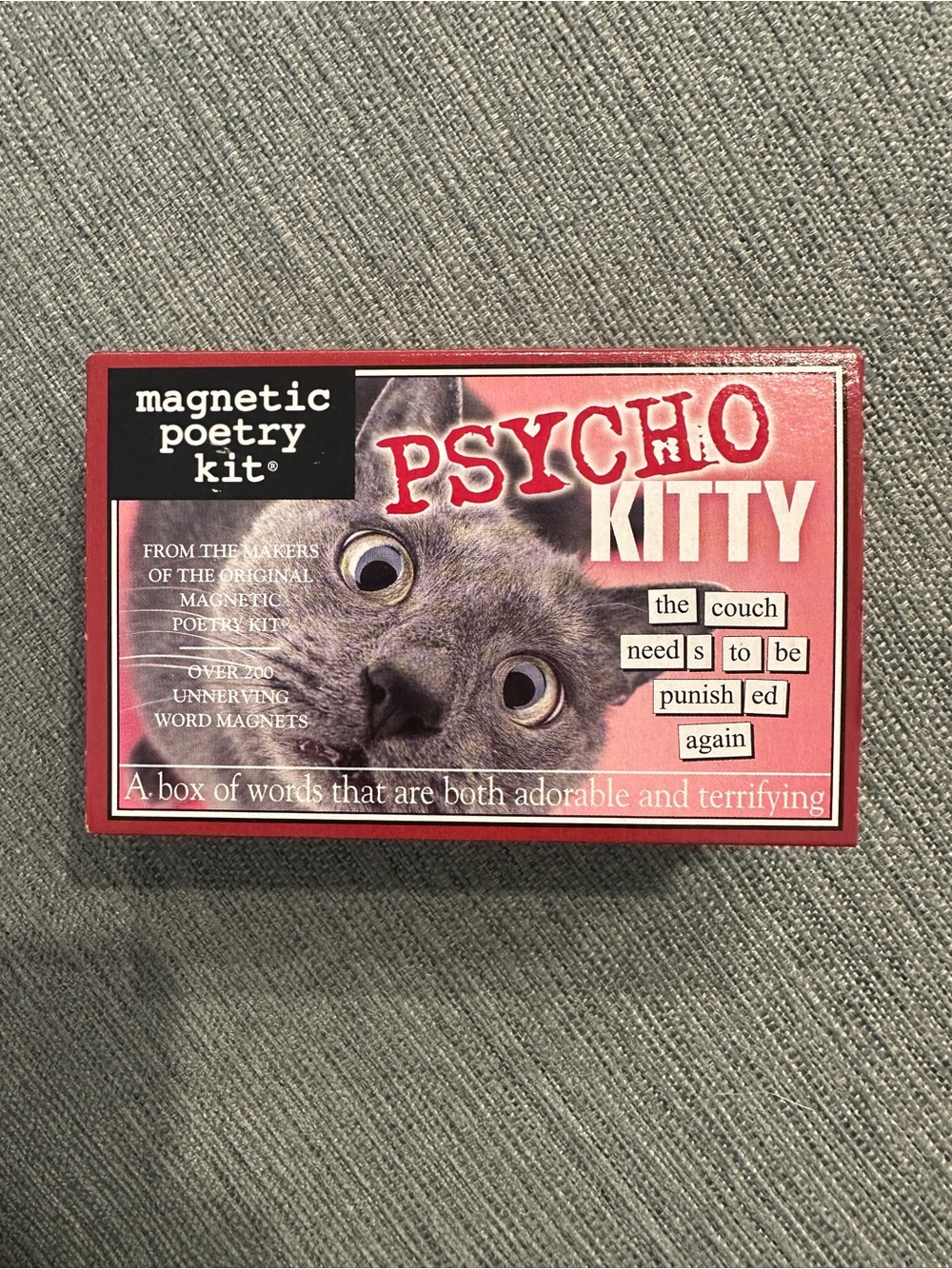 PSYCHO KITTY Magnetic Poetry Kit - Pink Cat-Themed Word Magnets